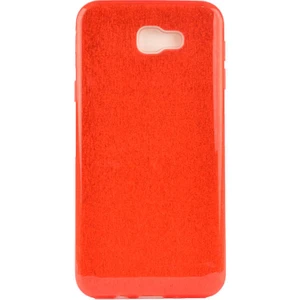 Samsung Galaxy J5 Prime Kılıf Kırmızı Jade Simli Silikon Kapak Orijinal Esnek Ince (Samsung Galaxy J5 Prime, Kırmızı)