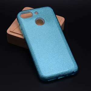 General Mobile 8 Go Kılıf Mavi Jade Simli Silikon Kapak Orijinal Esnek Ince (General Mobile 8 Go, Mavi)