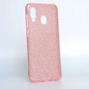 Huawei Y7 Prime 2019 Kılıf Pembe Jade Simli Silikon Kapak  Esnek Ince (Huawei Y7 Prime 2019, Pembe)