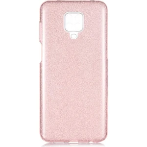 Xiaomi Redmi Note 9 Pro Kılıf Pembe Jade Simli Silikon Kapak  Esnek Ince (Xiaomi Redmi Note 9 Pro, Pembe)