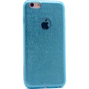 Apple iPhone 8 Plus Kılıf Mavi Jade Simli Silikon Kapak  Esnek Ince (Apple iPhone 8 Plus, Mavi)