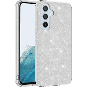 Samsung Galaxy A54 Kılıf Gümüş Jade Simli Silikon Kapak  Esnek Ince (Samsung Galaxy A54, Gümüş)