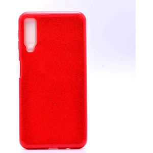 Samsung Galaxy A7 2018 Kılıf Kırmızı Jade Simli Silikon Kapak  Esnek Ince (Samsung Galaxy A7 2018, Kırmızı)