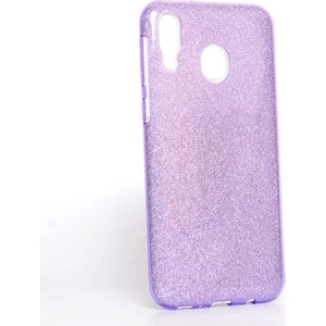 Samsung Galaxy M20 Kılıf Mor Jade Simli Silikon Kapak  Esnek Ince (Samsung Galaxy M20, Mor)