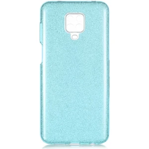 Xiaomi Redmi Note 9 Pro Kılıf Mavi Jade Simli Silikon Kapak  Esnek Ince (Xiaomi Redmi Note 9 Pro, Mavi)