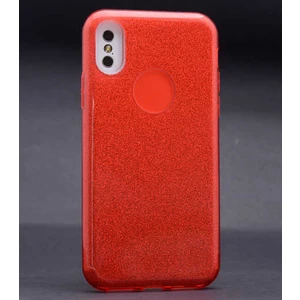 Apple iPhone X/xs Kılıf Kırmızı Jade Simli Silikon Kapak  Esnek Ince (Apple iPhone X/xs, Kırmızı)
