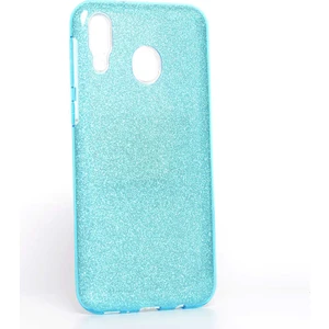 Samsung Galaxy M20 Kılıf Mavi Jade Simli Silikon Kapak  Esnek Ince (Samsung Galaxy M20, Mavi)