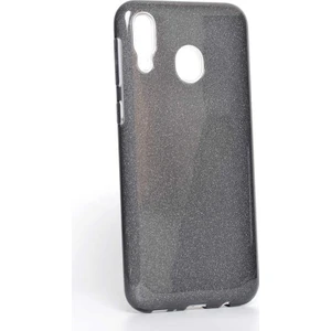 Samsung Galaxy M20 Kılıf Siyah Jade Simli Silikon Kapak  Esnek Ince (Samsung Galaxy M20, Siyah)