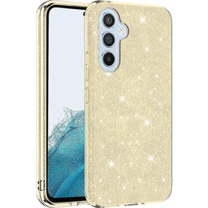 Samsung Galaxy A54 Kılıf Gold Jade Simli Silikon Kapak  Esnek Ince (Samsung Galaxy A54, Gold)