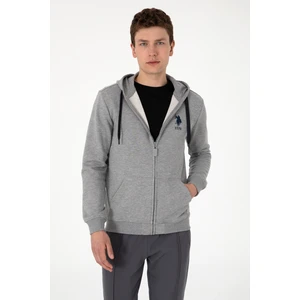 U.s. Polo Assn. Erkek Gri Melanj Hırka (Örme) 50289028-VR086