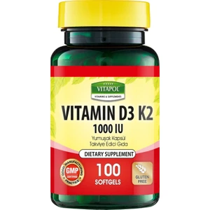 Vitamin D3 K2 100 Yumuşak Kapsül
