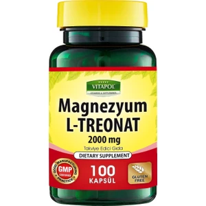 Magnesium L-Treonate 2000 mg 100 Vegan Kapsül Magnezyum L-Treonat
