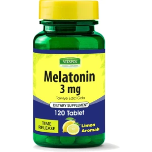 Melatonin Time Release 3 Mg 120 Tablet Yavaş Salınımlı Limon Aromalı