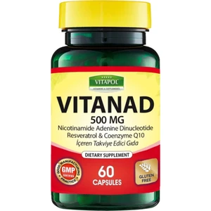 Vıtanad 500 Mg 60 Kapsül Nad Resveratrol Koenzim Q10 (Nad Resveratrol Nad 500 Koenzim Q10 vitanad )