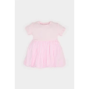 Kız Bebek Kısa Kollu Fitilli Kaşkorse Yazlık Elbise F0158A525SM