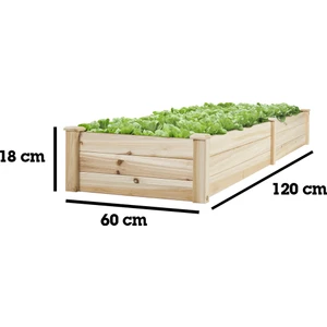 Ahşap Sebze Yatağı  60X120X18 cm