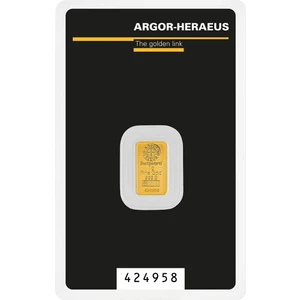 Agakulche Argor Heraeus 1 gr Kinebar 24 Ayar 999.9 Külçe altın