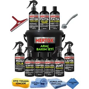 Eşsiz Oto Bakım Pasta Cila Temizlik Seti 16 Parça Full Araç Araba Yıkama Set