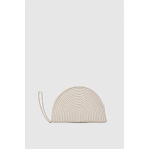 Most Hasır Clutch Çanta Krem