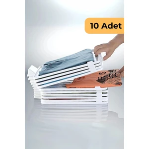Beyaz T-Shirt Düzenleyici 10'lu Set, Beyaz Tr Plastik