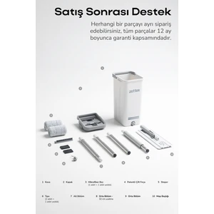 Tablet Mop Temizlik Seti Yeni Nesil Paspas M Boy - Beyaz