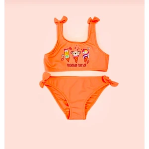 Fiyonklu Kız Çocuk Bikini Takım