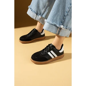 Pembe Potin Rahat Taban Bağcıklı Kadın Sneaker 001-7001-25