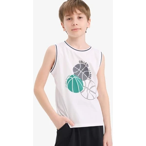 Bisiklet Yaka Baskılı Atlet Erkek Çocuk E4187A825HS