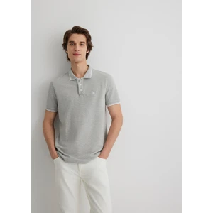 Yaka Detaylı Gri Polo Tişört 064164-28387