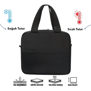 7l Termal Yalıtımlı Sıcak Ve Soğuk Korumalı Kamp Ve Piknik Termos Çanta - Siyah