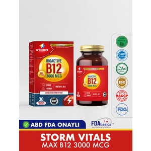 Storm Vıtals Bioactive B12 3000 Mg 30 Sublingual Tablets