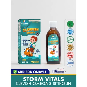 Vitals Clevfish Omega 3 Sitikolin 150ml Sıvı