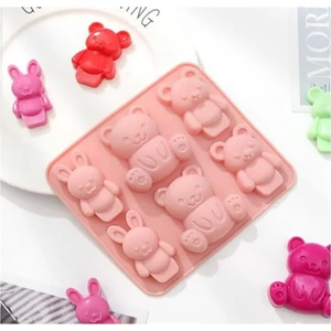 3 Boyutlu Mini Sevimli Ayı Şeklinde Silikoz Buz Kalıbı