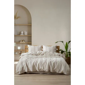 Granite %100 Pamuklu Çift Kişilik Yıkamalı Iplik Boya Çizgili Nevresim Takımı