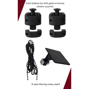 Cam Balkon Kilidi - Lüx Kilit - Gold ve Fırtına Sistem Uyumlu