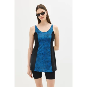 Taytlı Elbise Mayo C14384 Siyah/sax