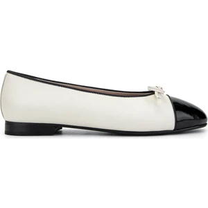 Tamer Tanca Kadın Hakiki Deri Siyah Rugan/bej Babet Ayakkabı 820 630 Bn Ayk Y25 Syh Rgn/bej