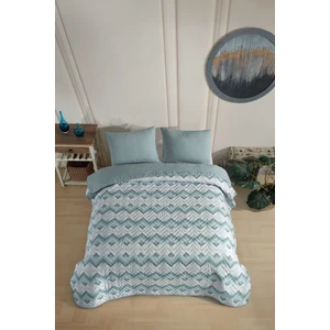 Çift Kişilik Desenli Kapitone Çift Taraflı Renkli Pike Yatak Örtüsü Takımı 200X230 cm (Çarşafsız)