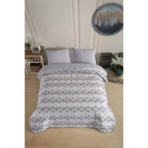 Çift Kişilik Desenli Kapitone Çift Taraflı Renkli Pike Yatak Örtüsü Takımı 200X230 cm (Çarşafsız)