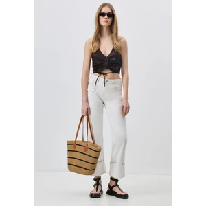 Askılı Hasır Omuz Çantası Y9201 Siyah