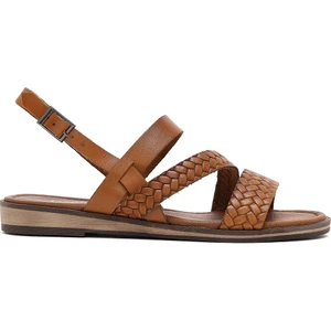 Kadın Taba Deri Bodrum Sandalet 25SFD331518