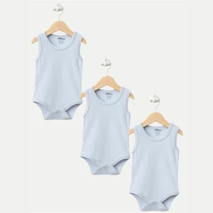 Atlet Body %100 Pamuklu Çıtçıtlı Basic 3lü Set Body Zıbın Unisex Bebek