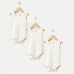 Atlet Body %100 Pamuklu Çıtçıtlı Basic 3lü Set Body Zıbın Unisex Bebek