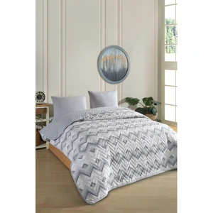 Tek Kişilik Desenli Kapitone Çift Taraflı Renkli Pike Yatak Örtüsü Takımı 160X230 cm (Çarşafsız)
