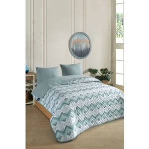 Tek Kişilik Desenli Kapitone Çift Taraflı Renkli Pike Yatak Örtüsü Takımı 160X230 cm (Çarşafsız)