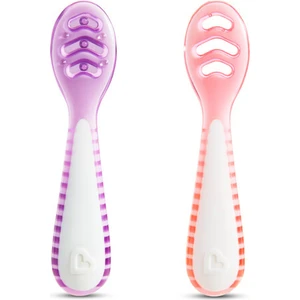 Gentle Dip İlk Bebek Kaşığı | 2’li Set | 4 Ay+ | Aşamalı Beslenme | BPA İçermez | Unisex |Pembe/Mor