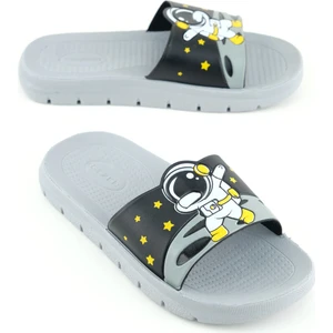 Erkek Çocuk Yazlık Astronot Pu Rahat Taban Ev Banyo Havuz Plaj Terlik