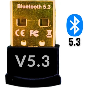 Bluetooth 5.3 USB Adaptör - Kablosuz Bluetooth Dongle Alıcı - Pc & Laptop Uyumlu