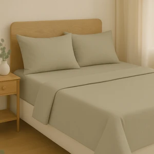 Macastore Pamuklu Çift Kişilik Lastikli Çarşaflı Yastık Kılıflı Nevresim Takımı