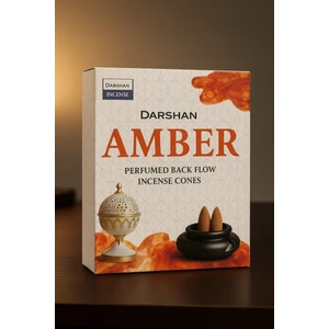 Hyge Amber Geri Akış Tütsü 10'lu | Amber Parfumed Backflow Incense Cones | Yoğun ve Sıcak Koku